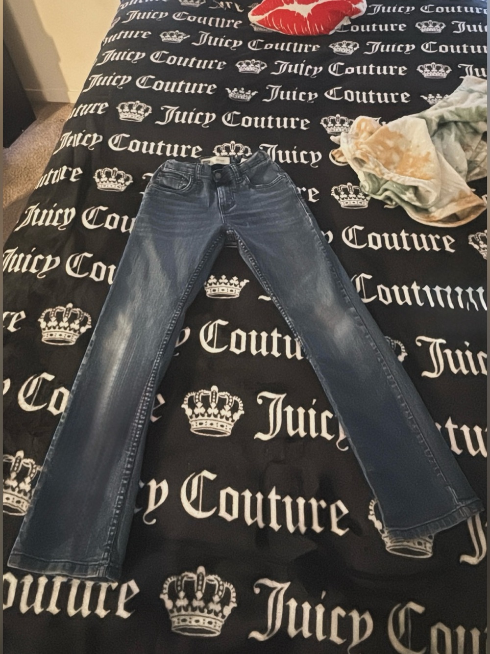 Levi's Blue Wide-Leg Jeans with Faded Detailing